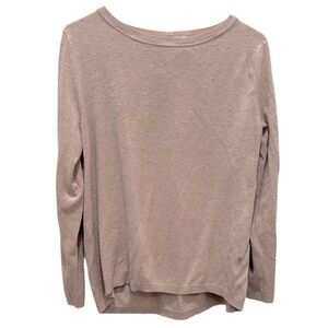Teeberry and Weave Tan Crewneck Long Sleeve Sweater Dot Design. Womens Medium